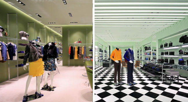 西安PRADA 亚克力商品展示柜